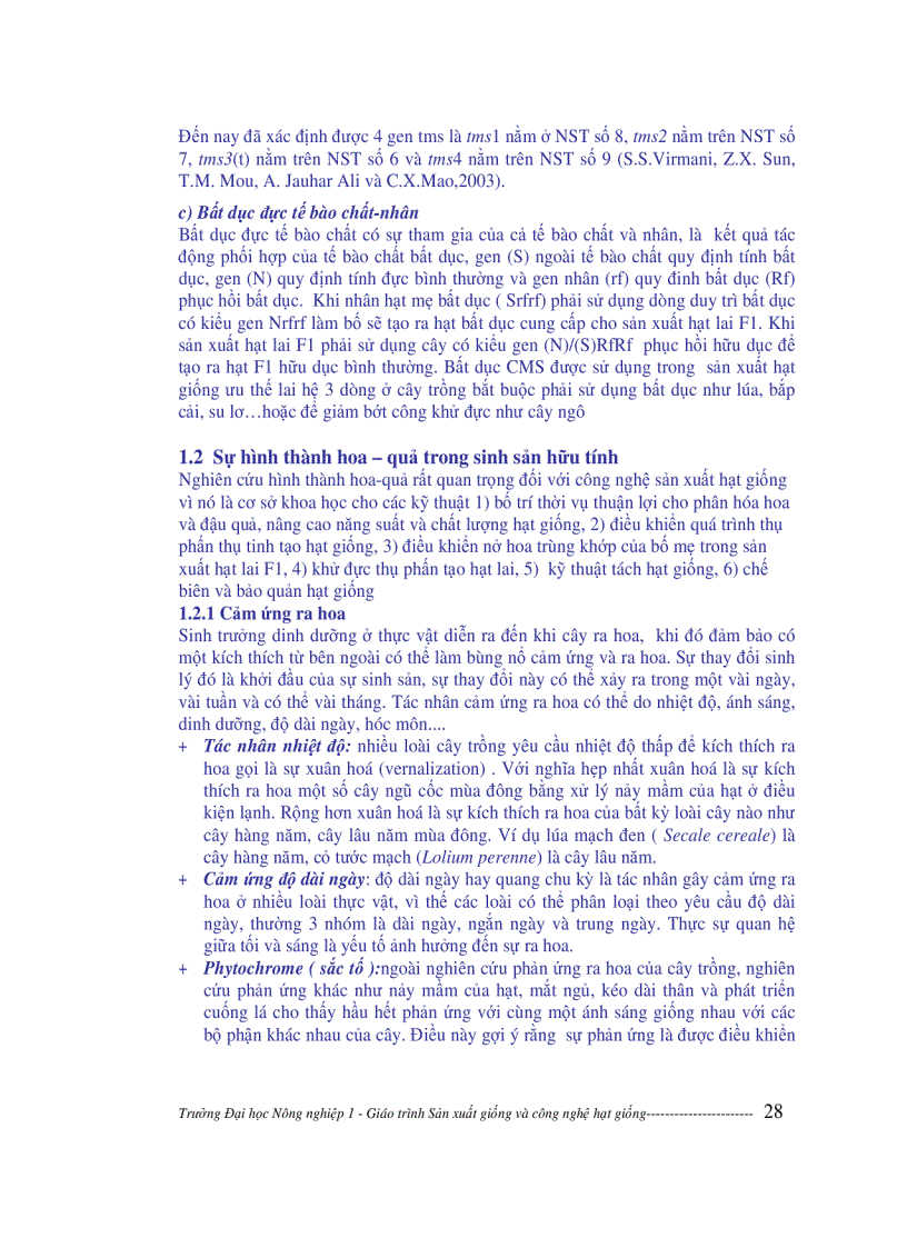 image for page Giáo trình Sản xuất hạt giống