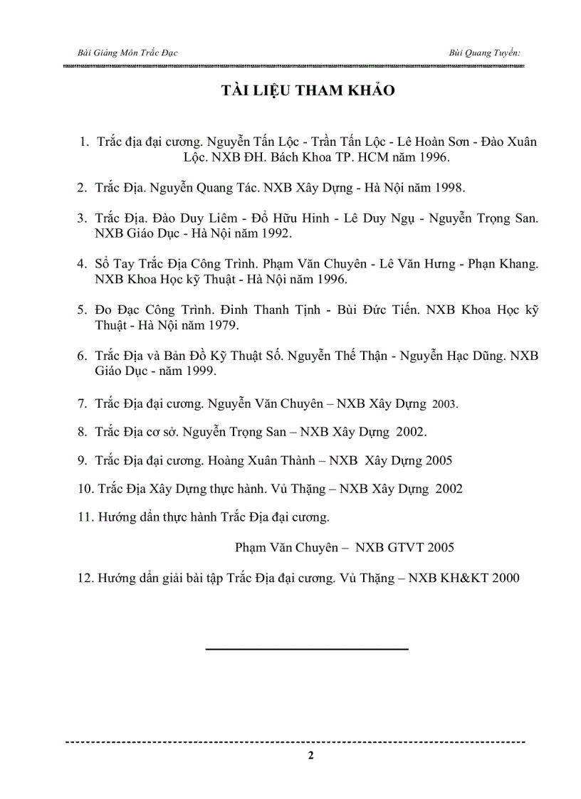 image for page Giáo trình Trac Địa đại cương