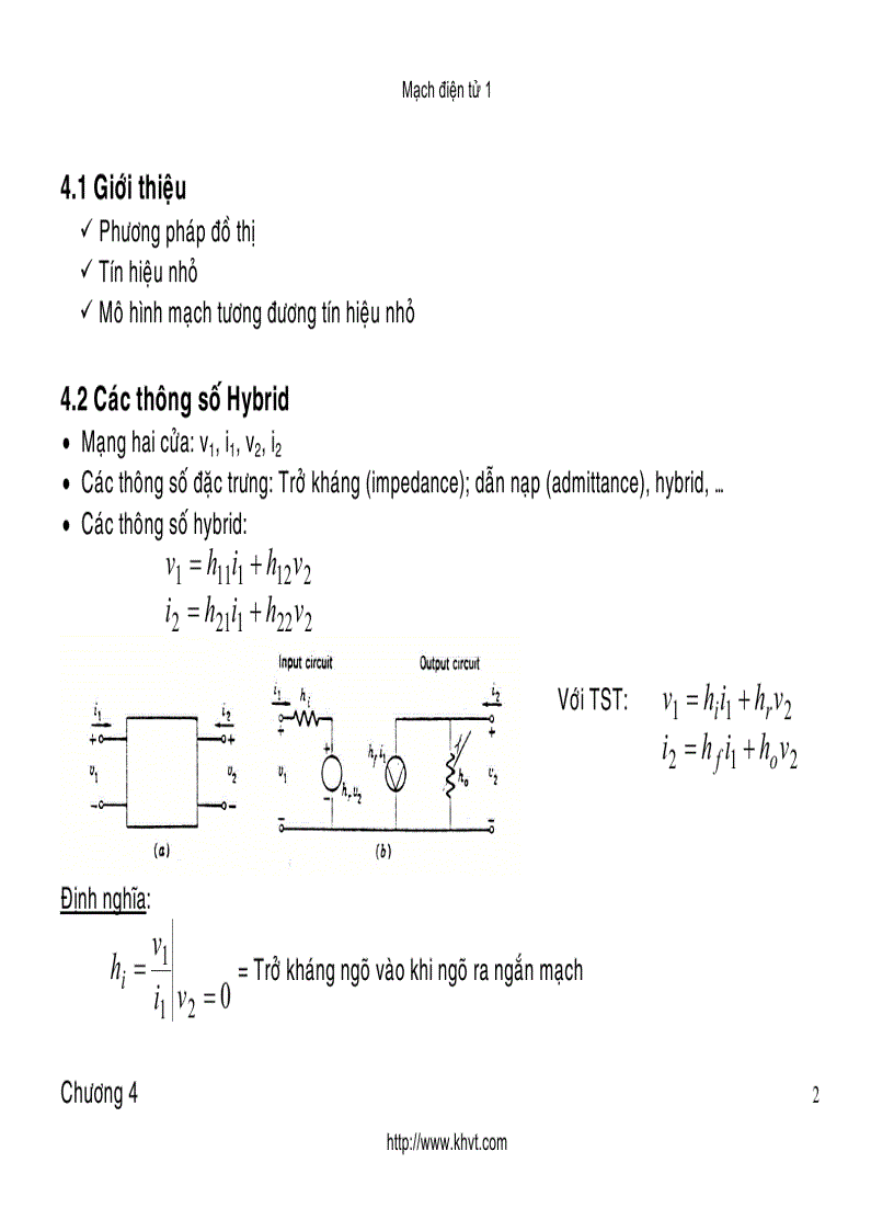 Mạch Điện Tử 1 P4