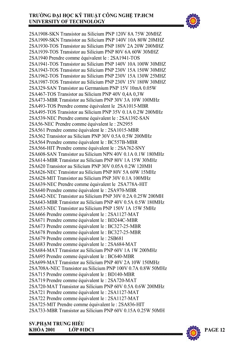 image for page Sổ tay tra cứu transistor