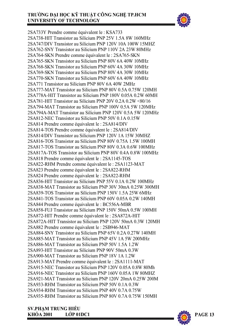 image for page Sổ tay tra cứu transistor