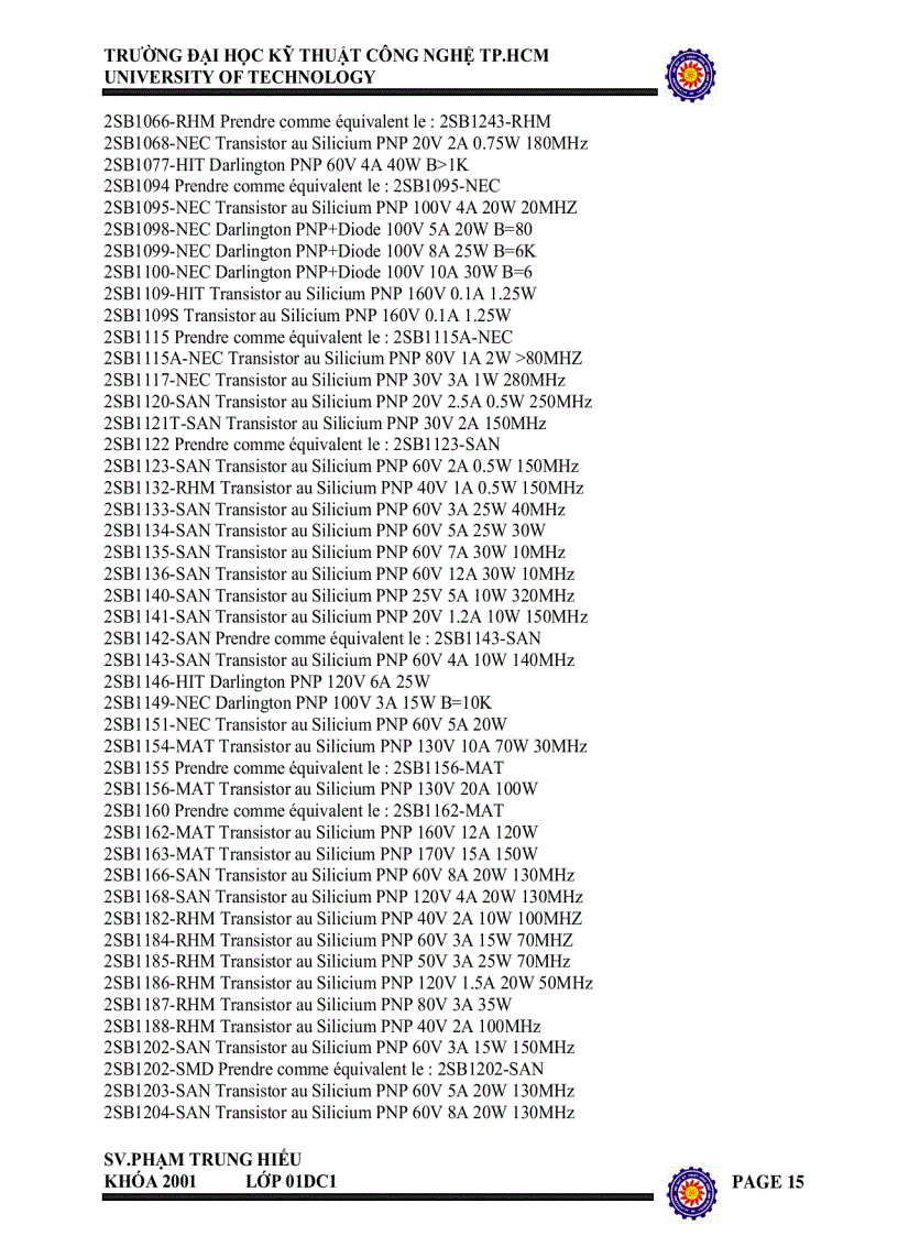image for page Sổ tay tra cứu transistor