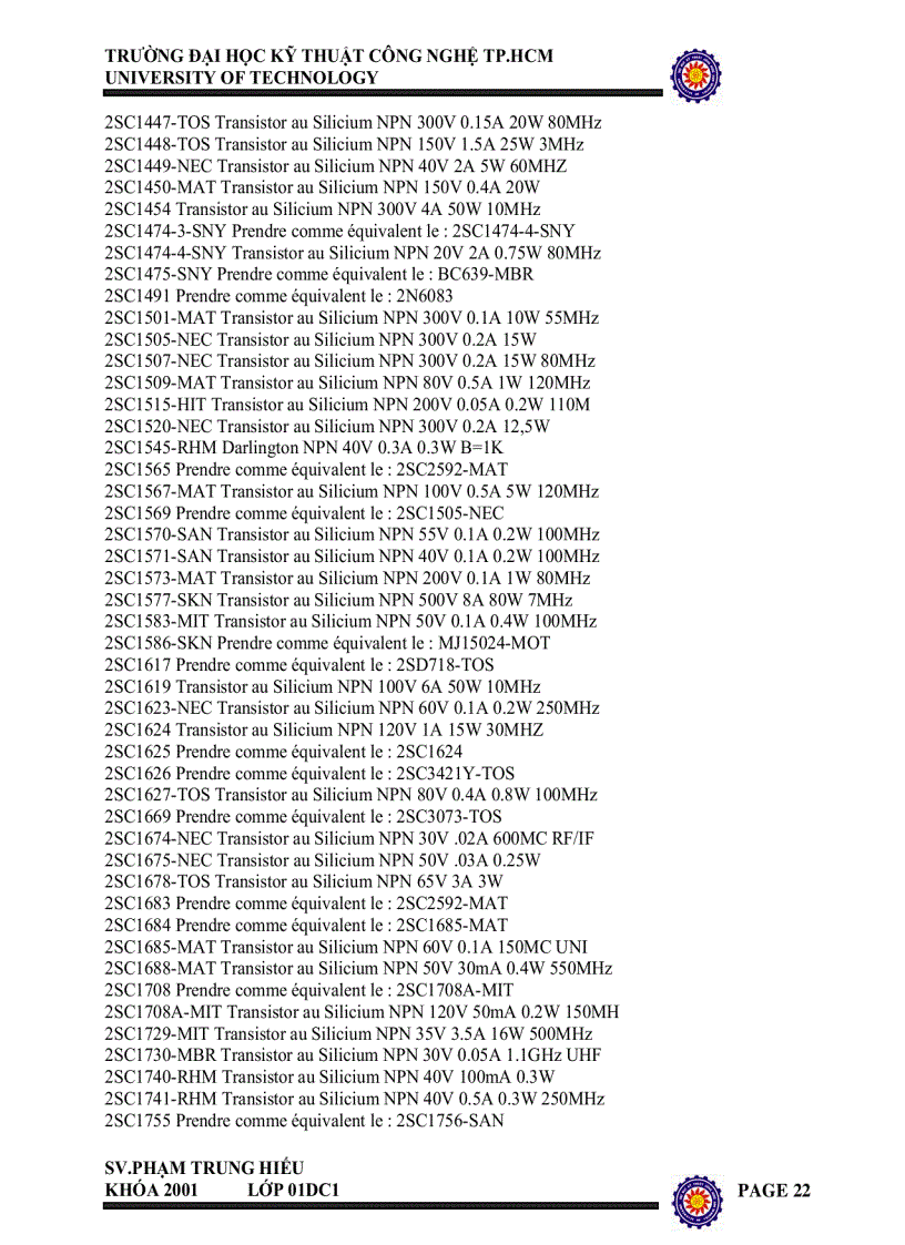 image for page Sổ tay tra cứu transistor