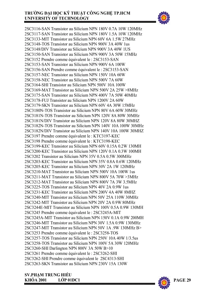 image for page Sổ tay tra cứu transistor