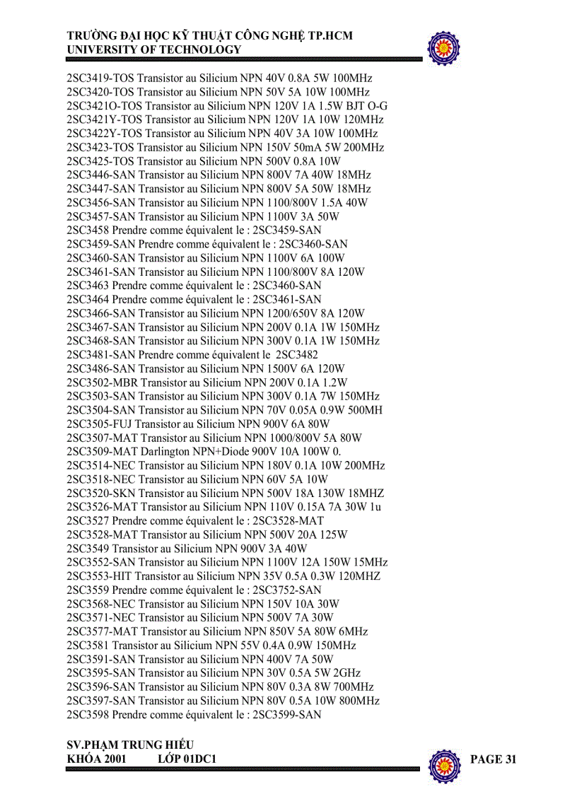 image for page Sổ tay tra cứu transistor