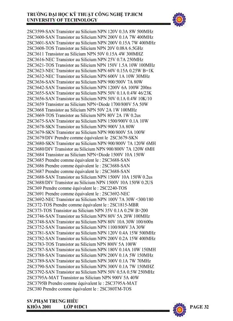 image for page Sổ tay tra cứu transistor