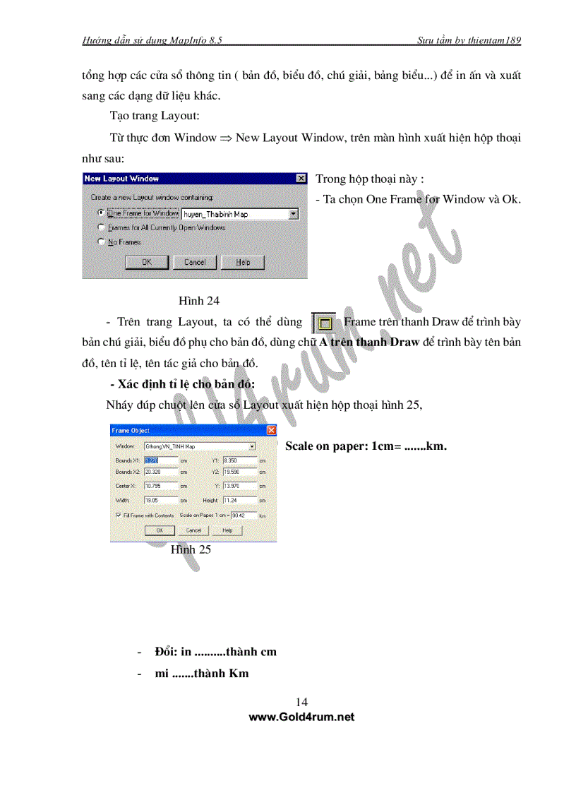 image for page Sử dụng MapInfo