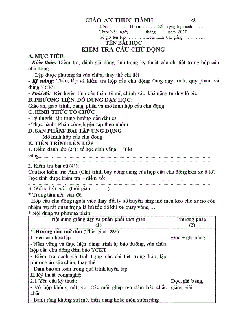 image for page Sửa chữa cầu chủ động