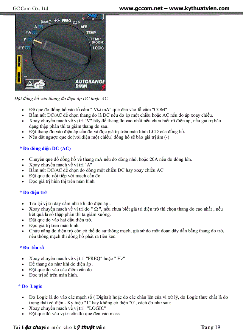 image for page Tai lieu chuyen dung cho ky thuat vien sua chua dien tu GC Com pdf