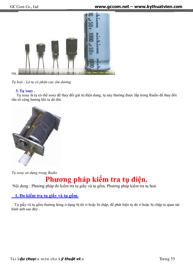 image for page Tai lieu chuyen dung cho ky thuat vien sua chua dien tu GC Com pdf