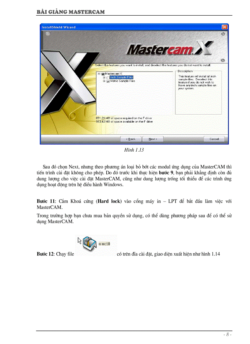 image for page Tài liệu Mastercam X