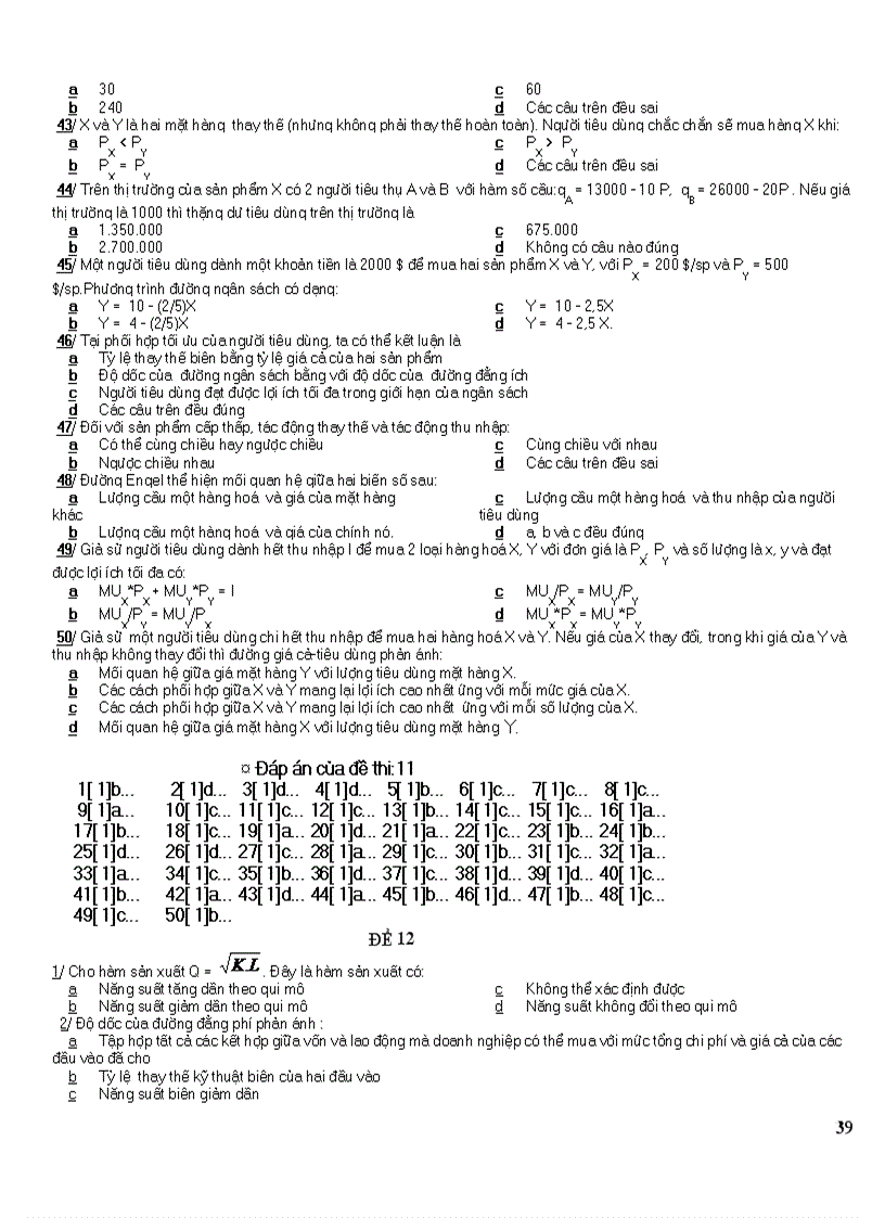 image for page 16 đề thi kinh tế vi mô trắc nghiệm