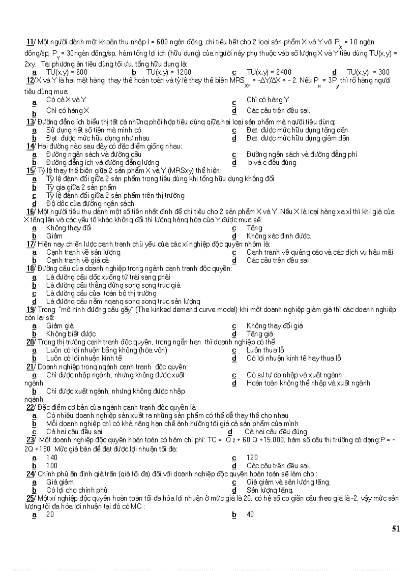 image for page 16 đề thi kinh tế vi mô trắc nghiệm