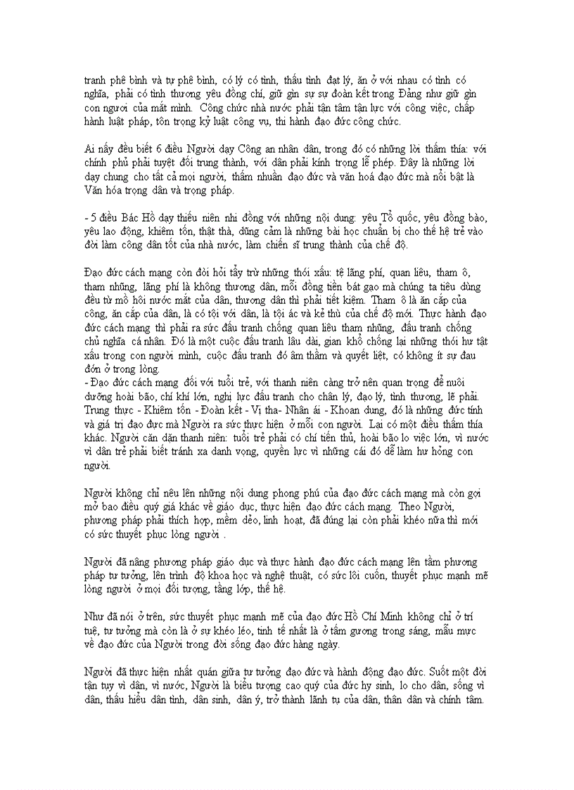 image for page Bài tiểu luận Tư tưởng Hồ Chí Minh về vai trò của đạo đức cách mạng