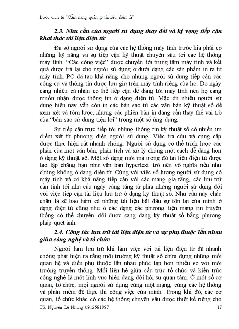image for page Công tác lưu trữ tài liệu điện tử và sự phụ thuộc lẫn nhau giữa công nghệ và tổ chức