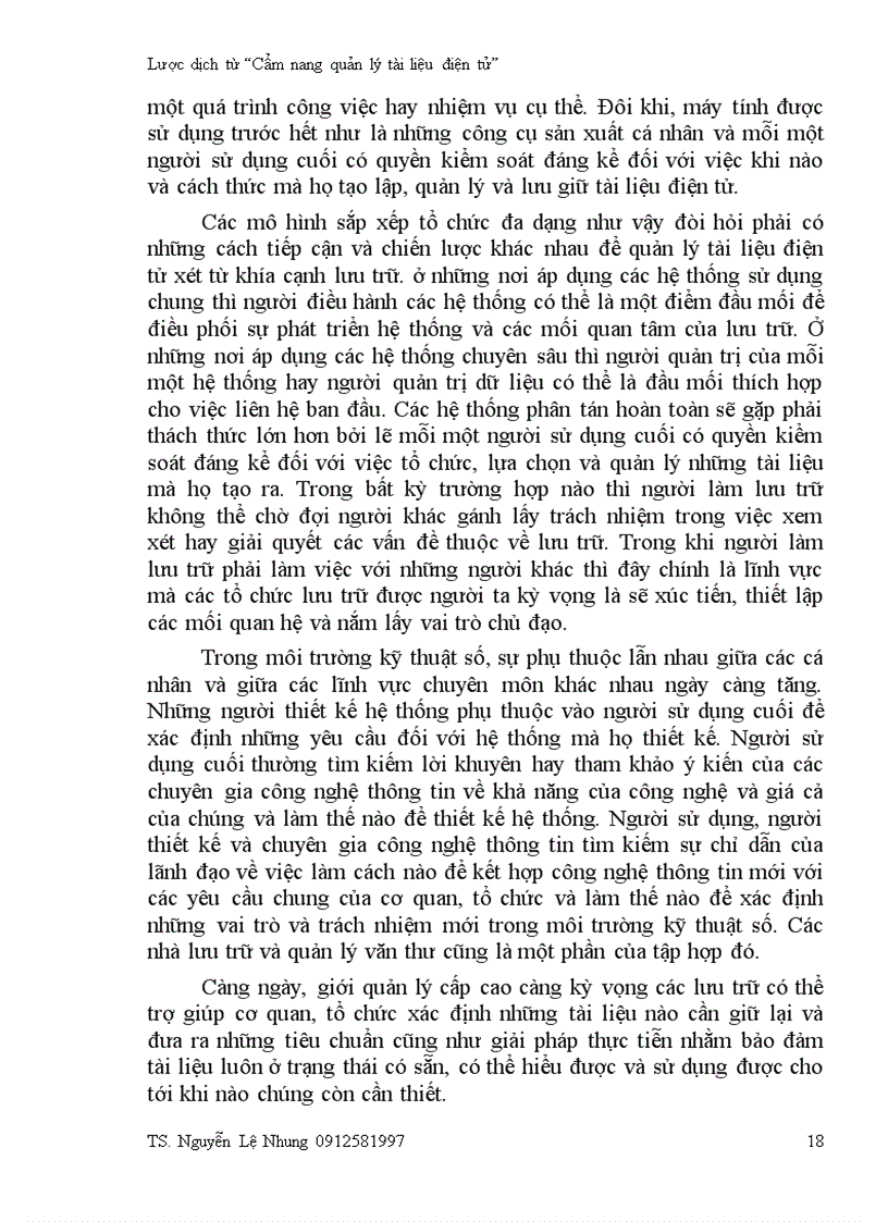 image for page Công tác lưu trữ tài liệu điện tử và sự phụ thuộc lẫn nhau giữa công nghệ và tổ chức