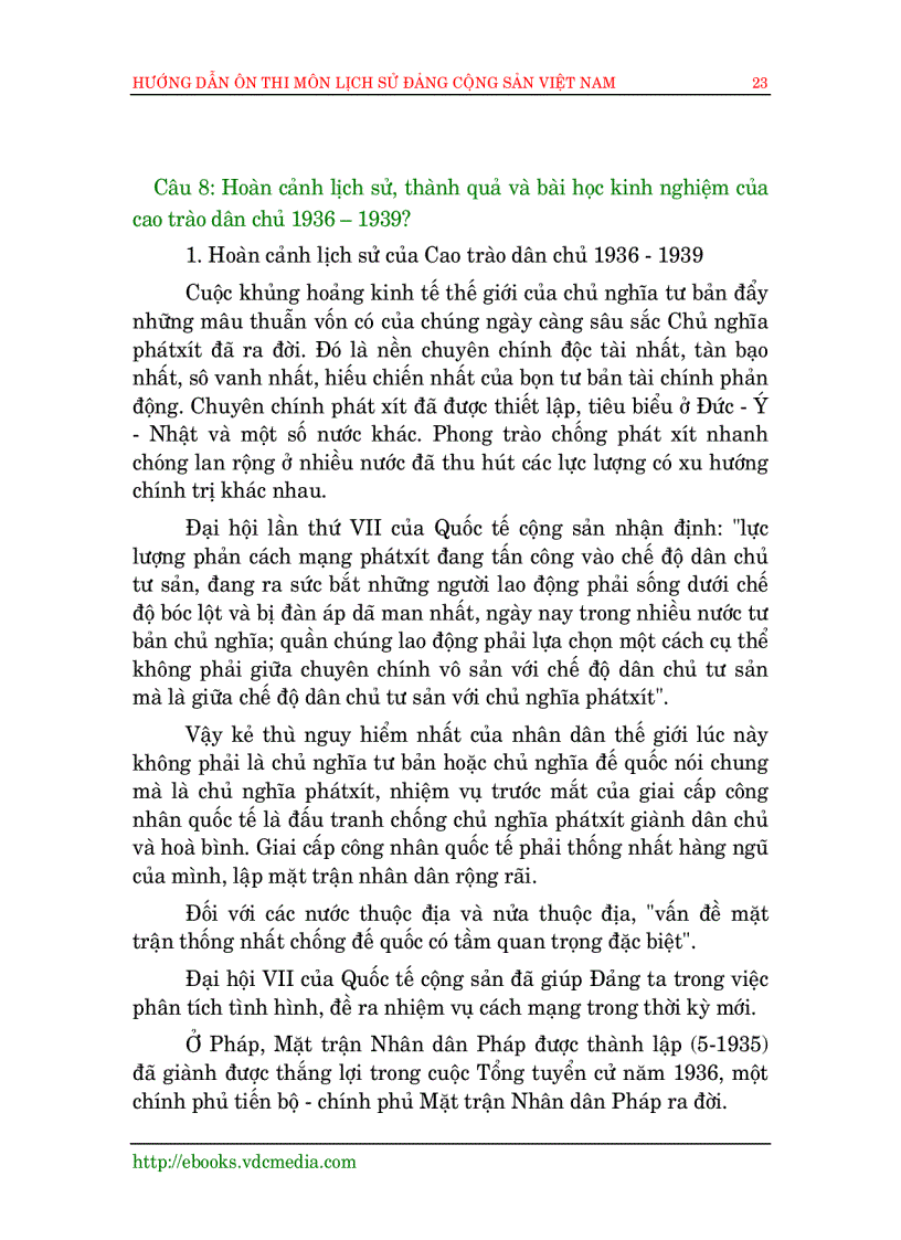 image for page HD ôn thi Lịch sử Đảng Cộng sản Việt Nam