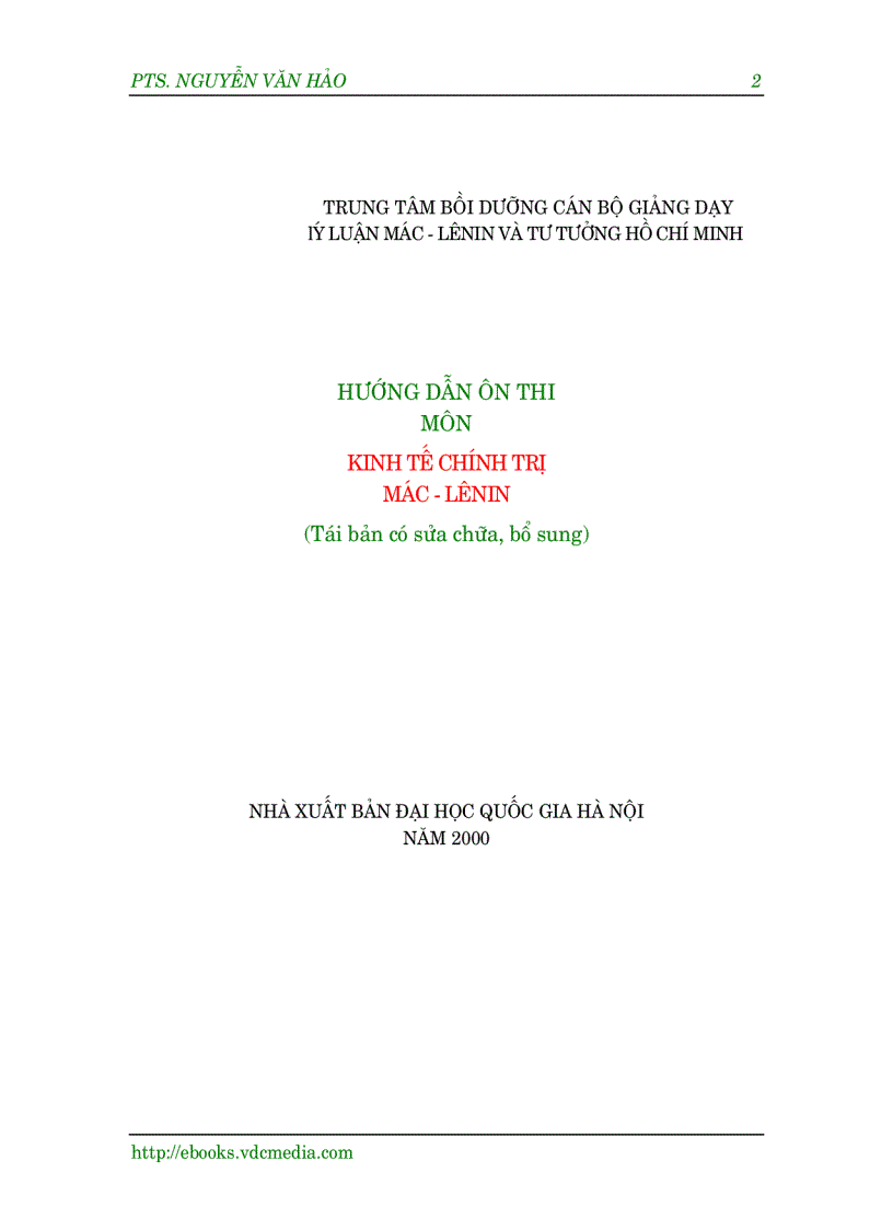 image for page Hướng dẫn ôn thi môn kinh tế chính trị