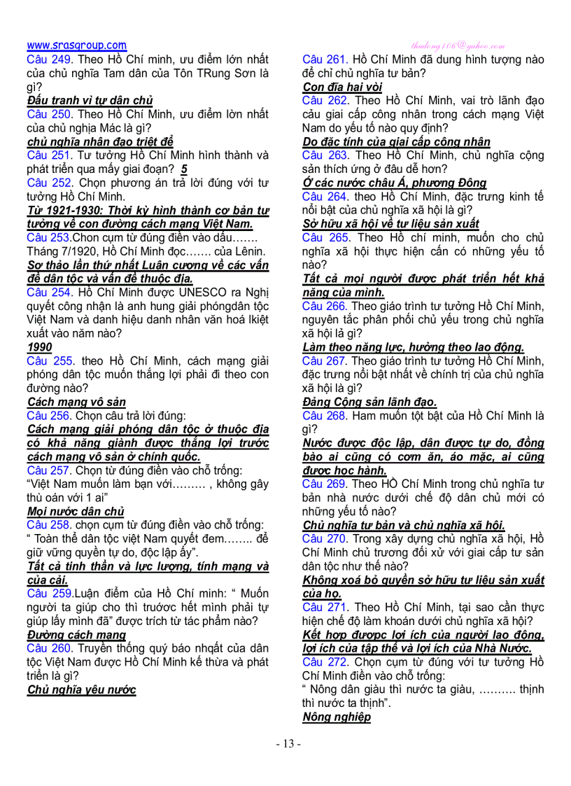 image for page Trắc nghiệm Tư tưởng Hồ Chí Minh