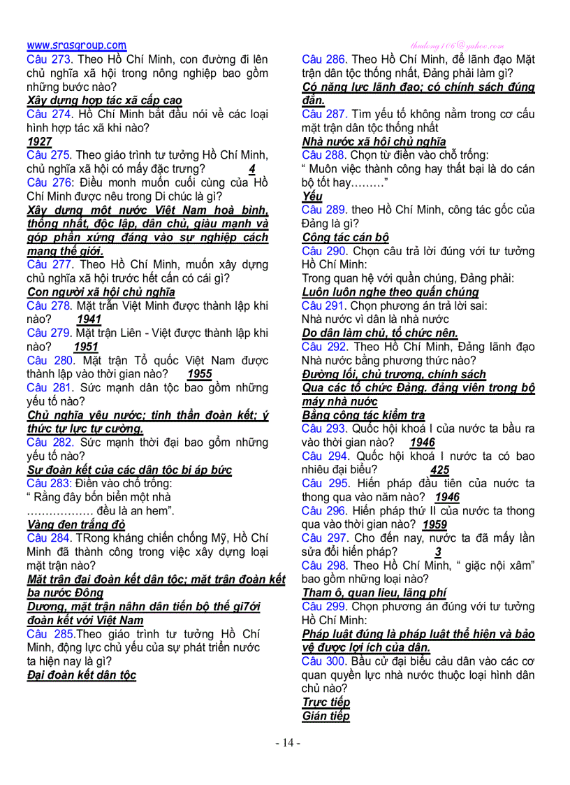 image for page Trắc nghiệm Tư tưởng Hồ Chí Minh