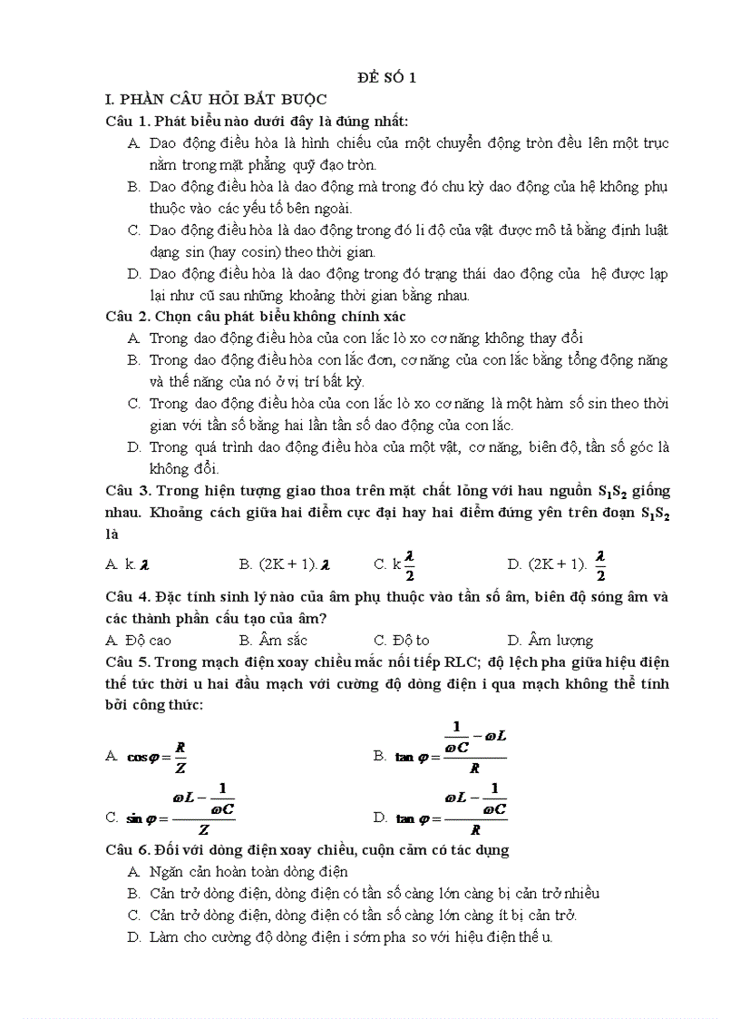 image for page Bo de trac nghiem vat ly