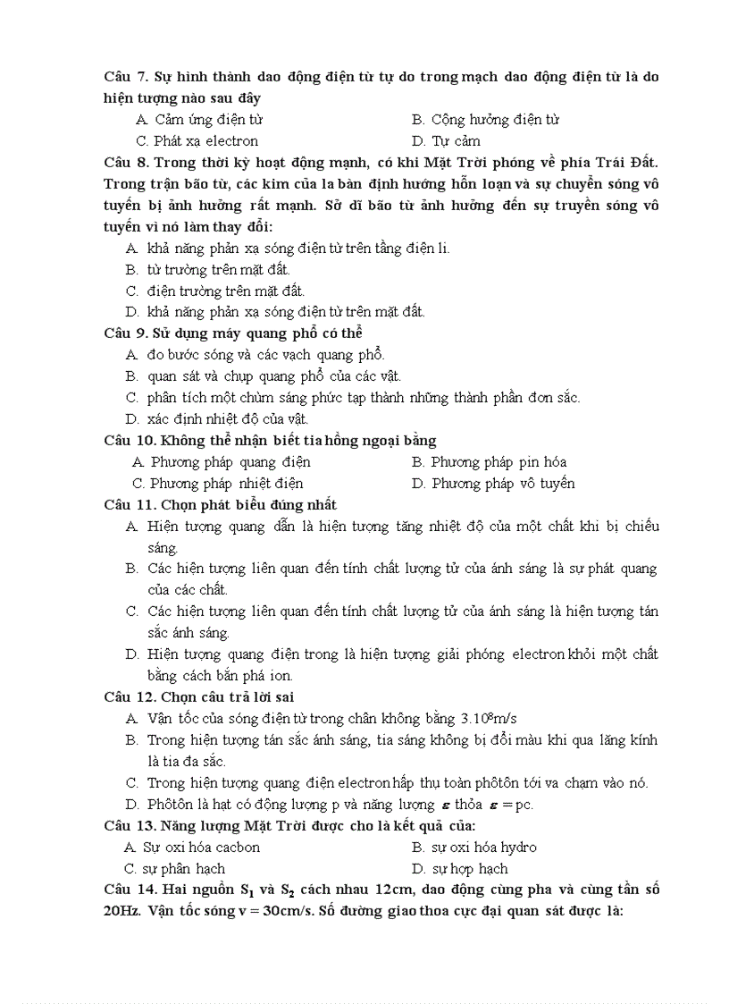 image for page Bo de trac nghiem vat ly