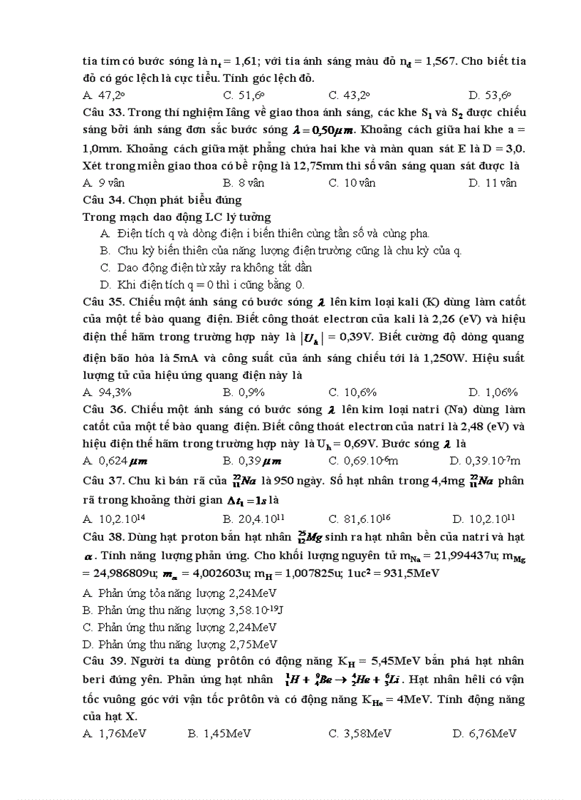 image for page Bo de trac nghiem vat ly