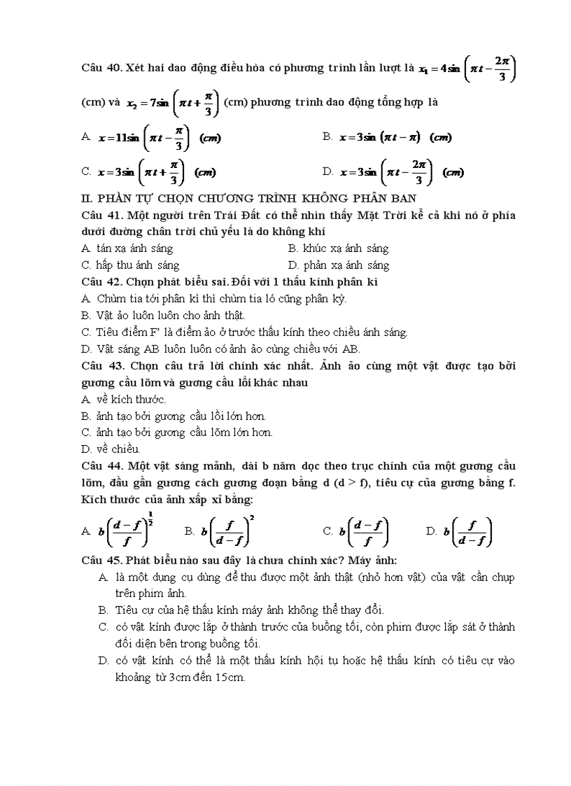 image for page Bo de trac nghiem vat ly