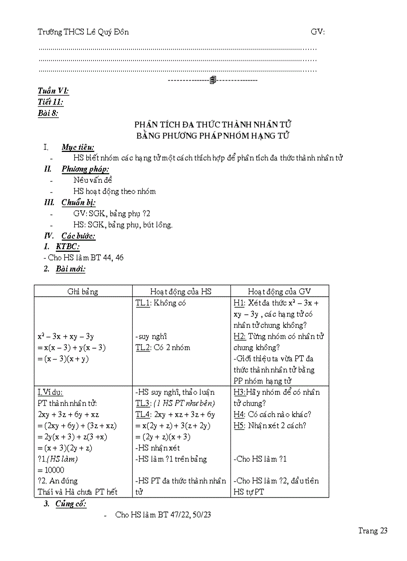 image for page Giao an toan 8