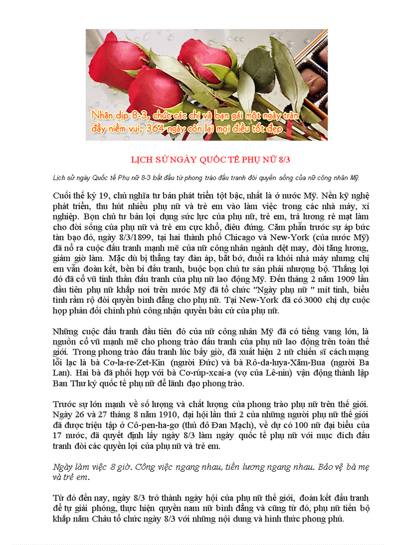 image for page Lịch su ngày 8 3