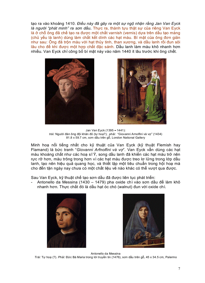 image for page Sơ lược về kỹ thuật vẽ sơn dầu