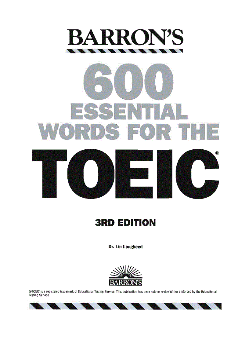 600 esential words for the TOEIC