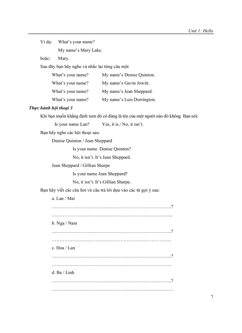 image for page Bài giảng tiếng Anh A 1