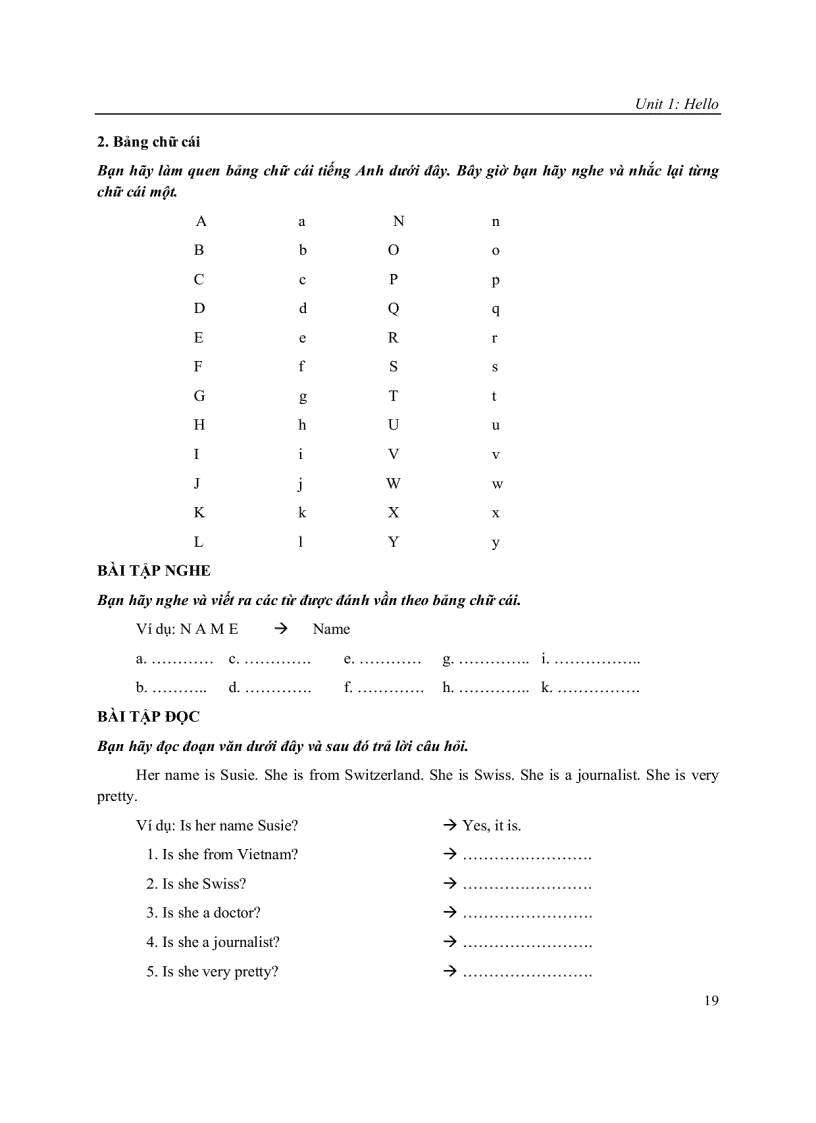 image for page Bài giảng tiếng Anh A 1