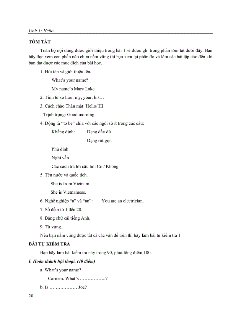 image for page Bài giảng tiếng Anh A 1