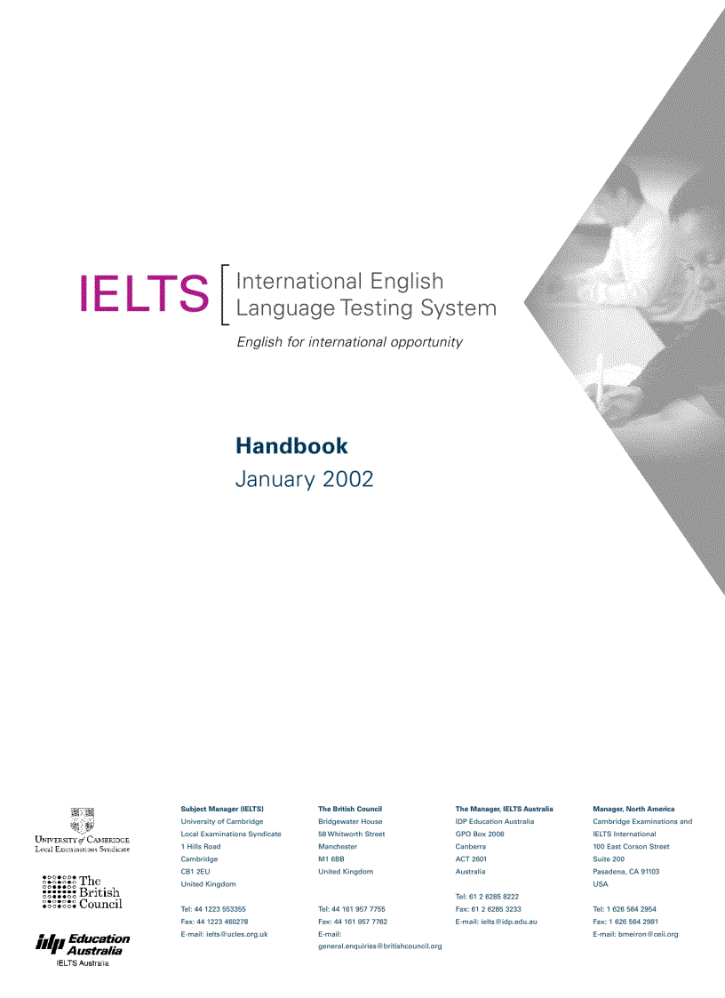 image for page English Grammar IELTS 2002 Handbook