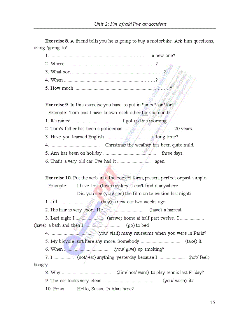 image for page Giáo trình Tiếng Anh Bài tập Quyển 2 dành cho SV năm I