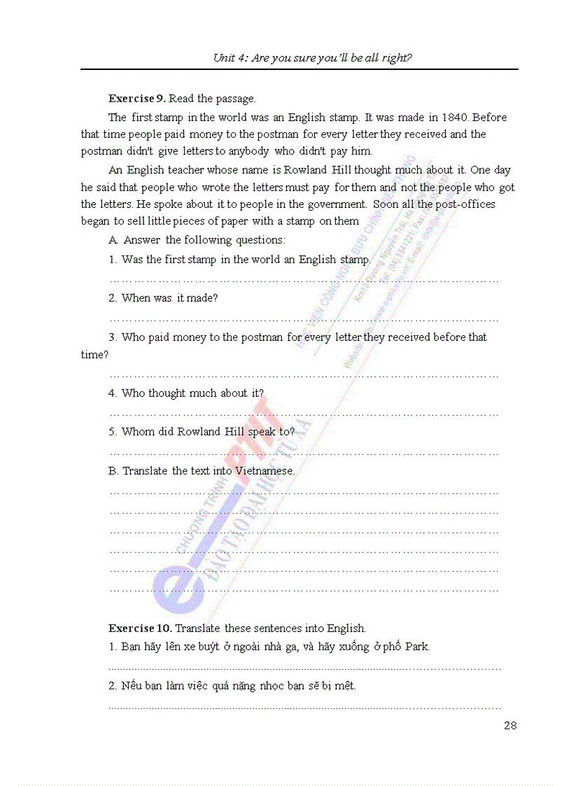 image for page Giáo trình Tiếng Anh Bài tập Quyển 2 dành cho SV năm I