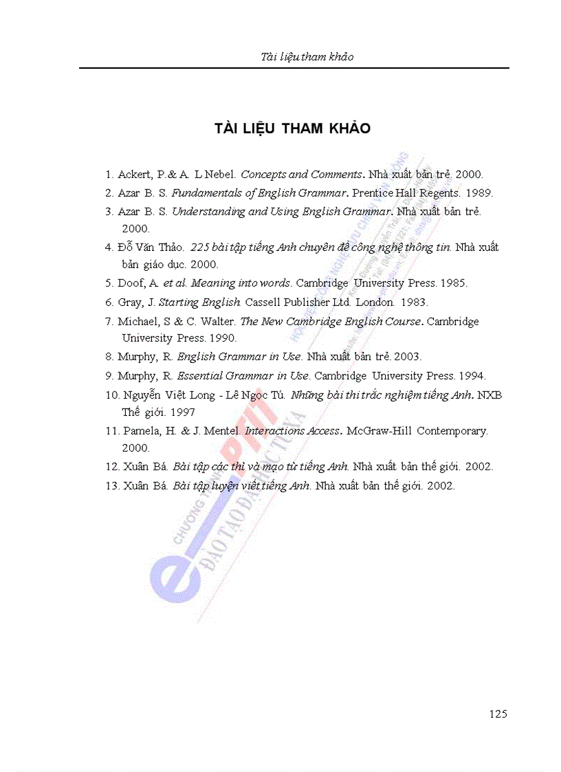 image for page Giáo trình Tiếng Anh Bài tập Quyển 2 dành cho SV năm I