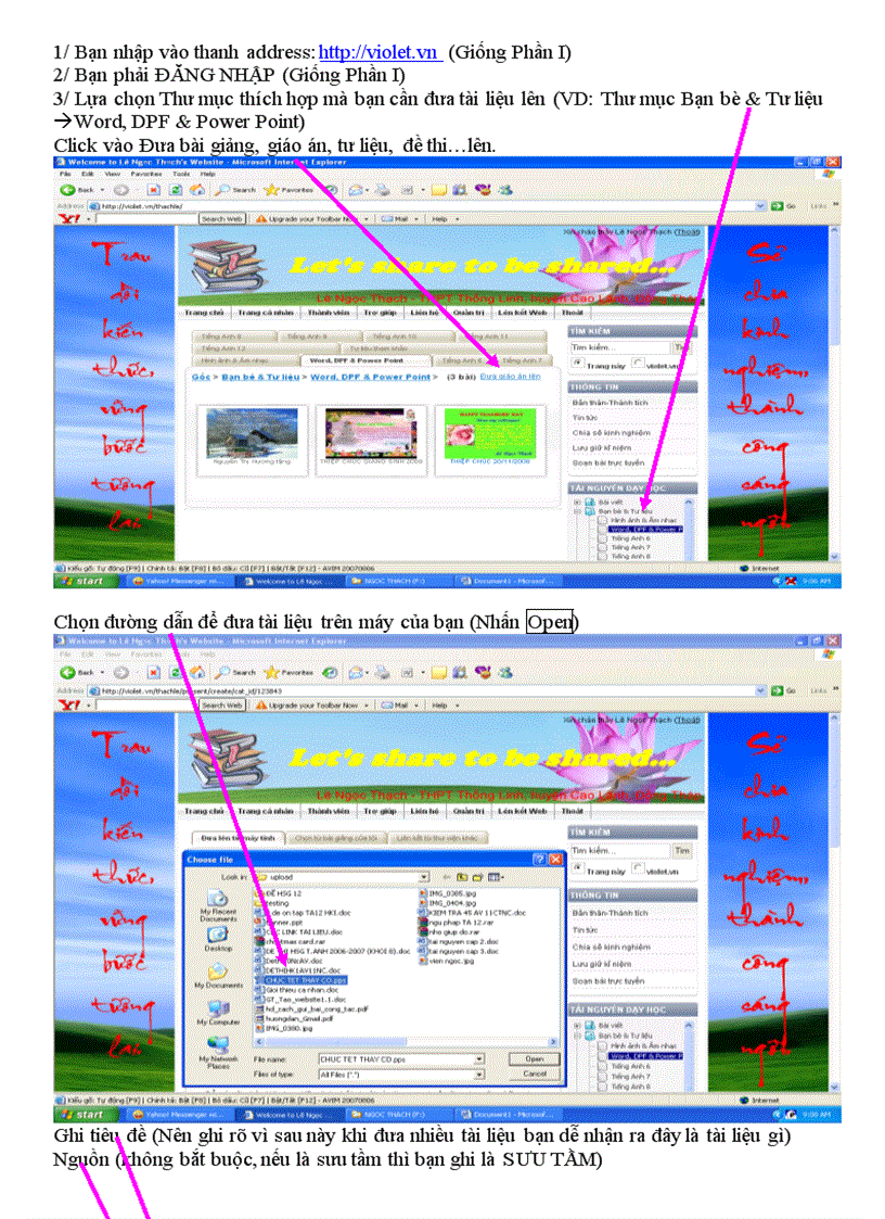 image for page Ha tải gửi tài liệu vào violet