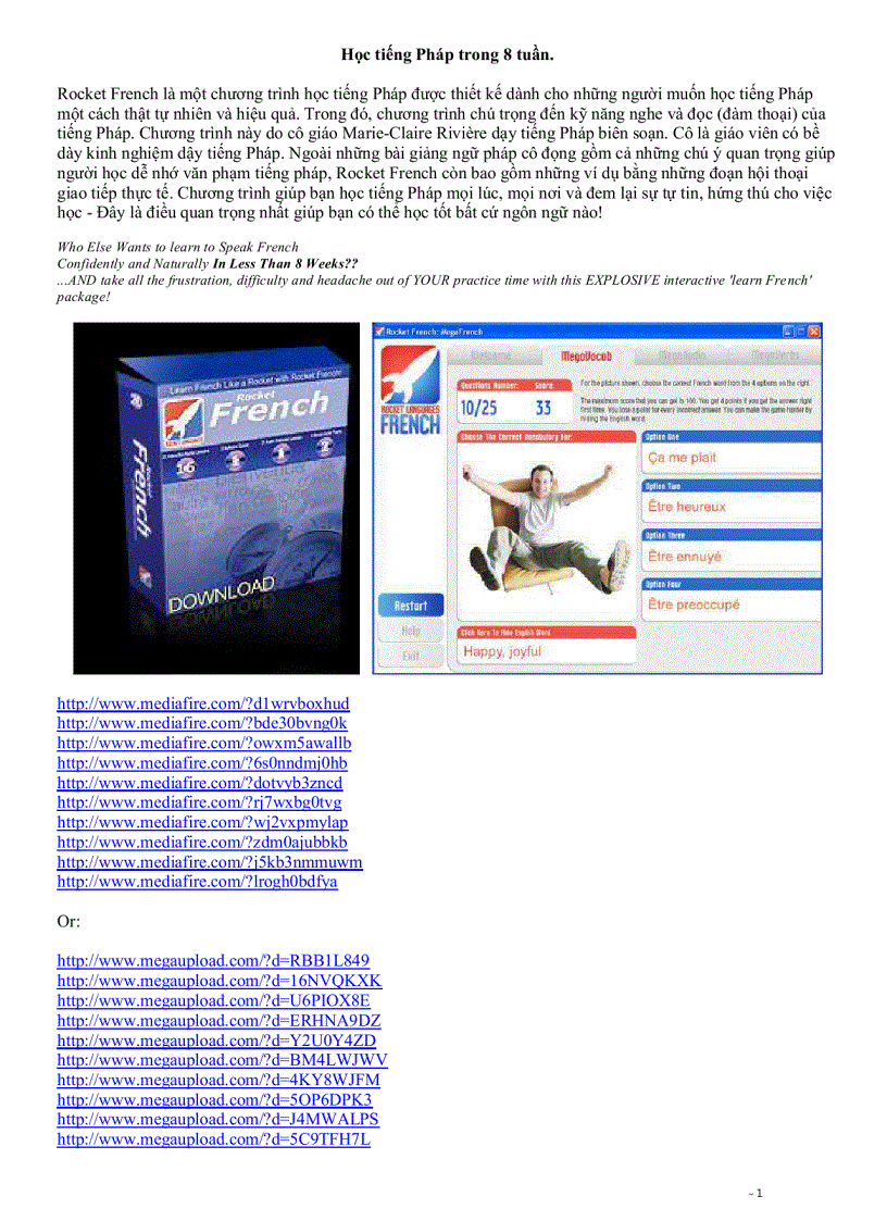 image for page Học Tiếng Pháp Trong 8 Tuần