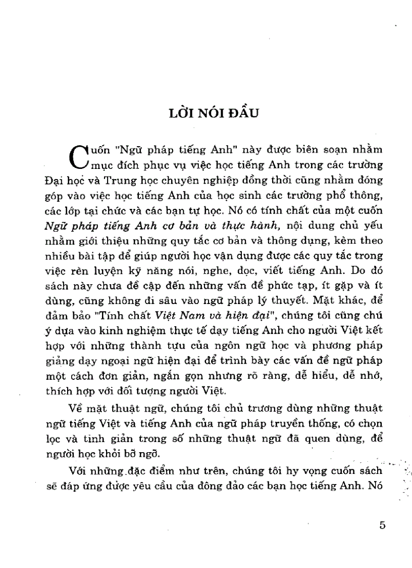 Ngữ pháp tiếng anh căn bản tổng quát