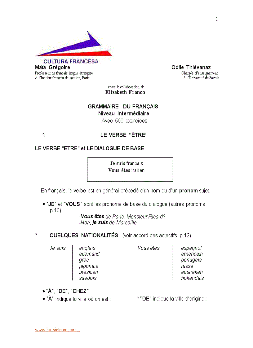 image for page Ngữ pháp Tiếng Pháp tổng hợp