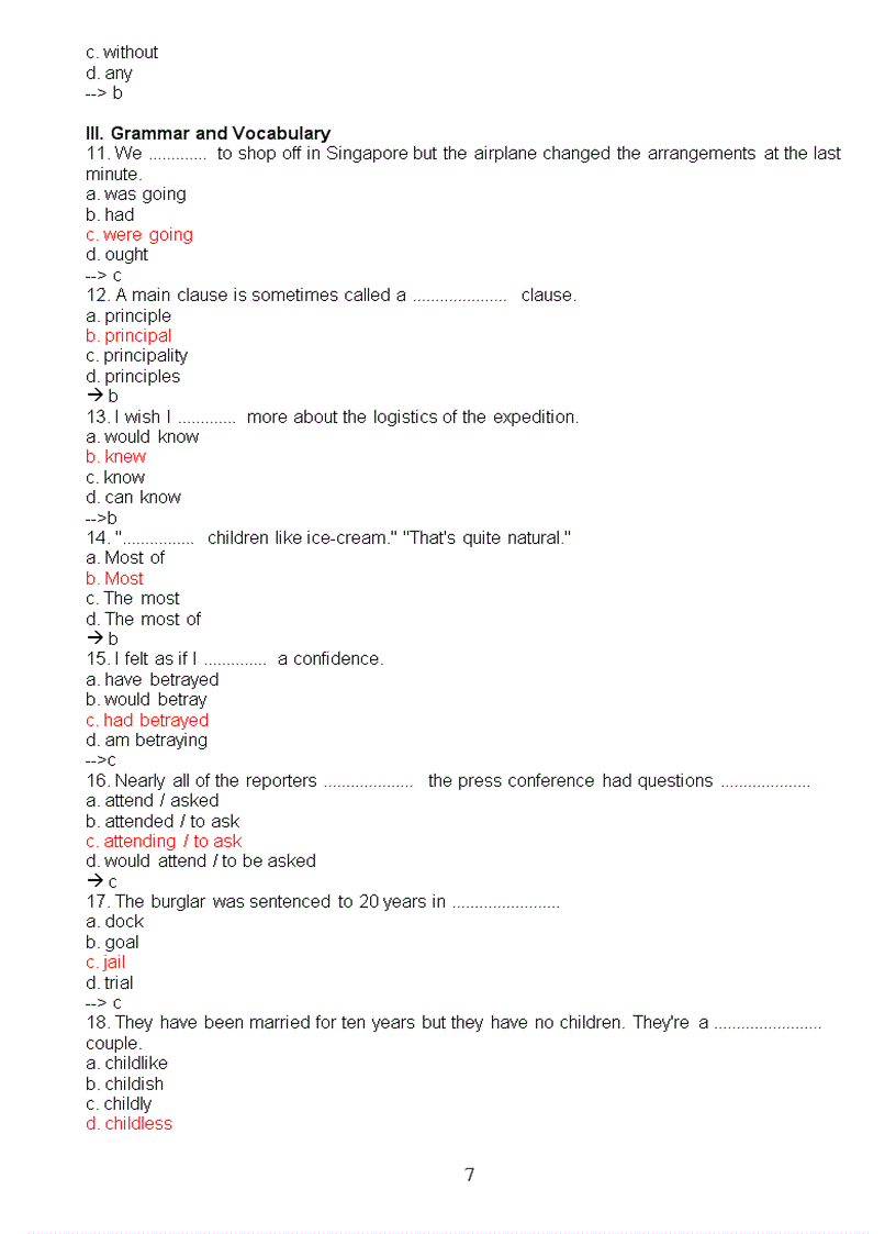 image for page Những bài tập trắc nghiệm cơ bản