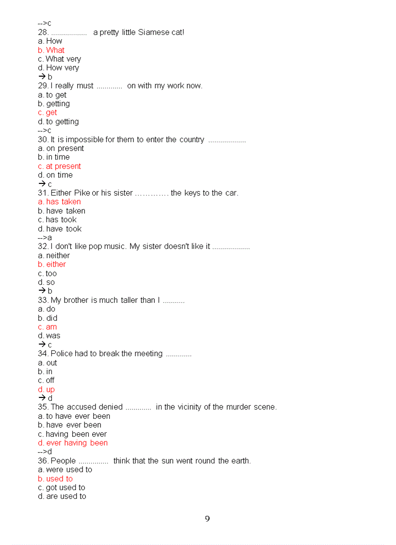 image for page Những bài tập trắc nghiệm cơ bản