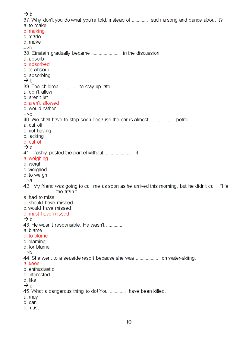 image for page Những bài tập trắc nghiệm cơ bản