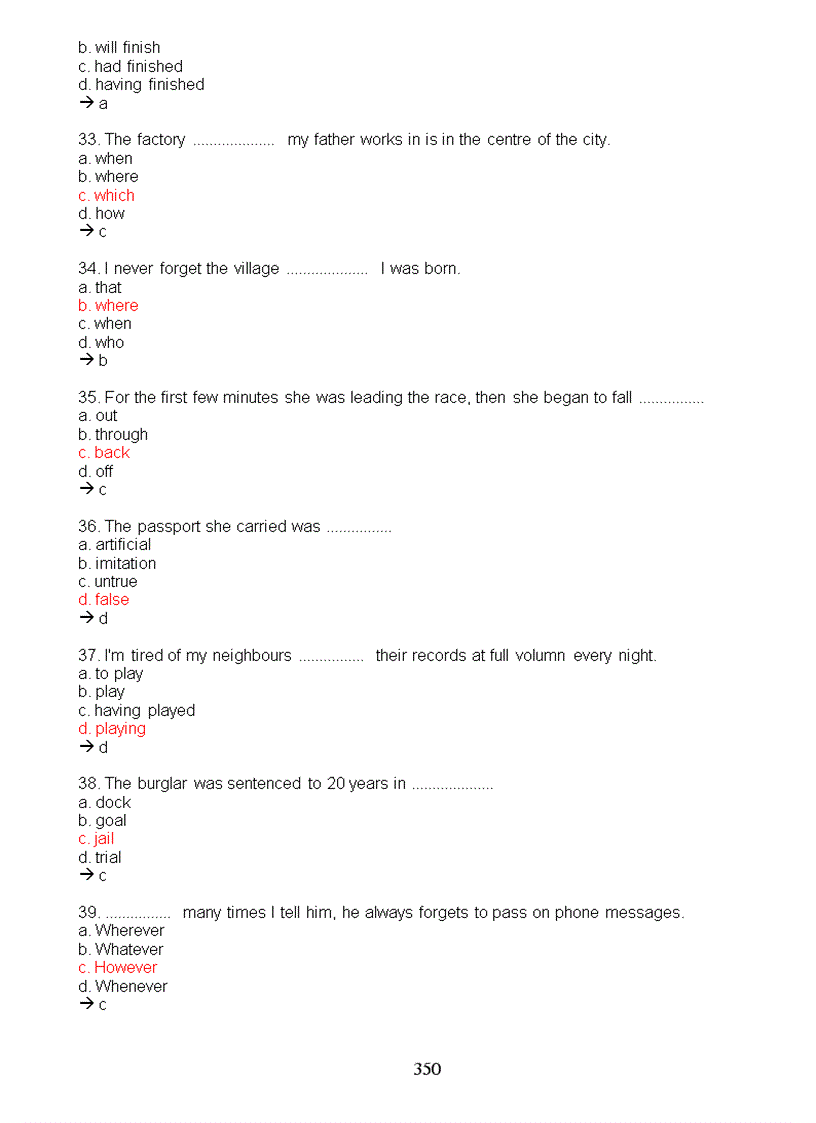 image for page Những bài tập trắc nghiệm cơ bản