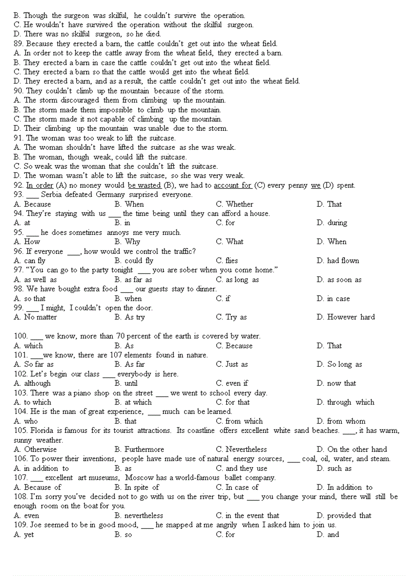 image for page Test on clauses