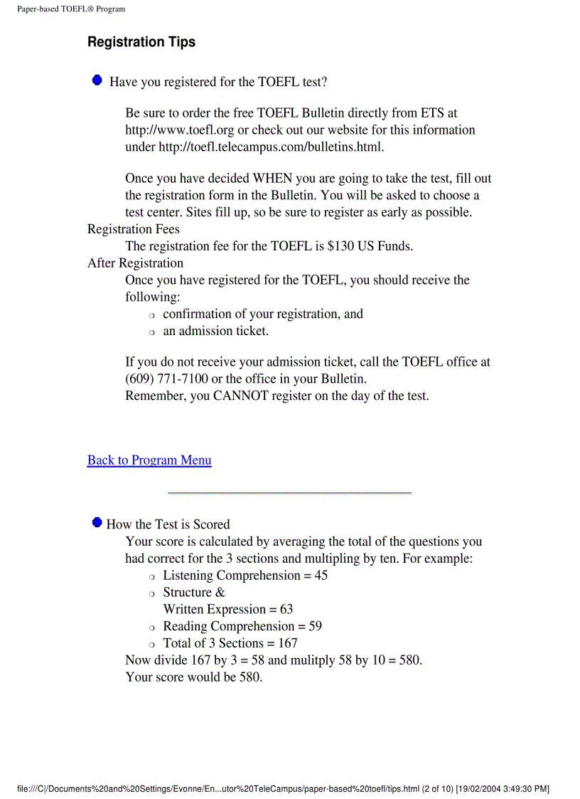 image for page Toefl paper based toefl pdf