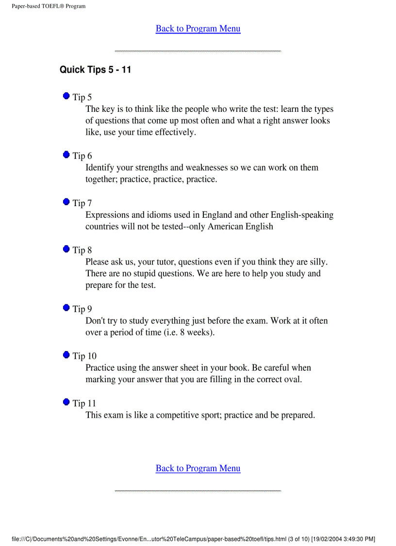 image for page Toefl paper based toefl pdf